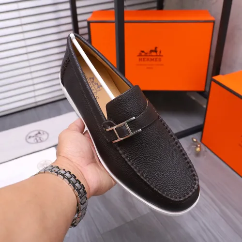 Replica Hermes Leather Shoes For Men #1407771 $102.00 USD for Wholesale