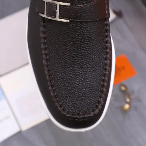 Replica Hermes Leather Shoes For Men #1407771 $102.00 USD for Wholesale