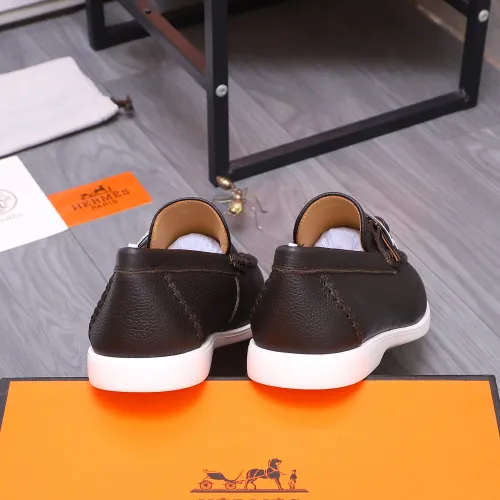 Replica Hermes Leather Shoes For Men #1407771 $102.00 USD for Wholesale