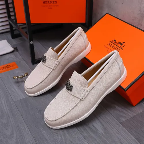 Replica Hermes Leather Shoes For Men #1407778 $102.00 USD for Wholesale