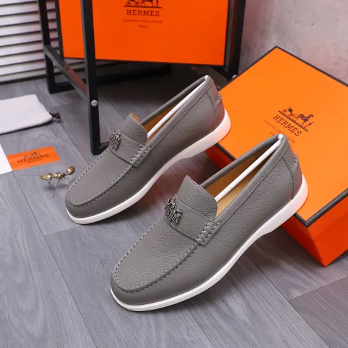 Replica Hermes Leather Shoes For Men #1407782 $102.00 USD for Wholesale