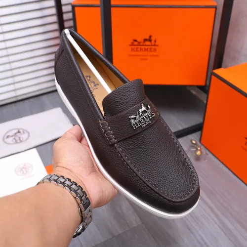 Replica Hermes Leather Shoes For Men #1407786 $102.00 USD for Wholesale