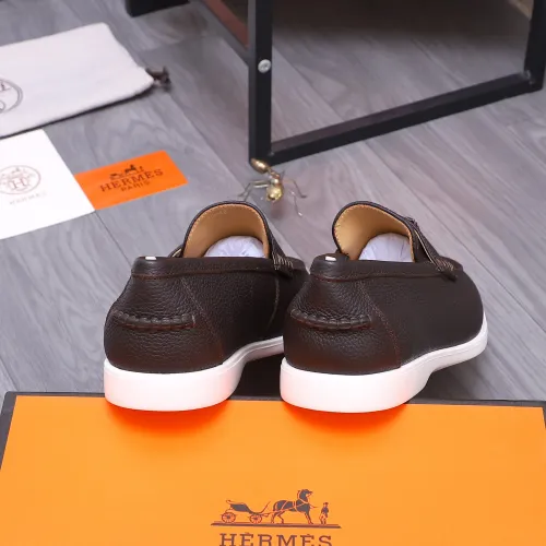 Replica Hermes Leather Shoes For Men #1407786 $102.00 USD for Wholesale