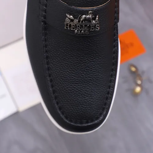 Replica Hermes Leather Shoes For Men #1407787 $102.00 USD for Wholesale
