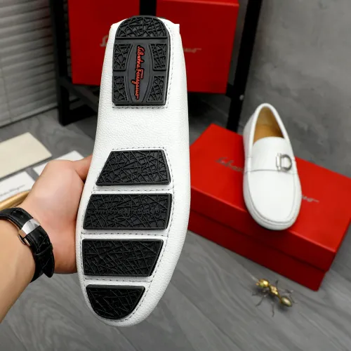 Replica Salvatore Ferragamo Leather Shoes For Men #1407789 $82.00 USD for Wholesale