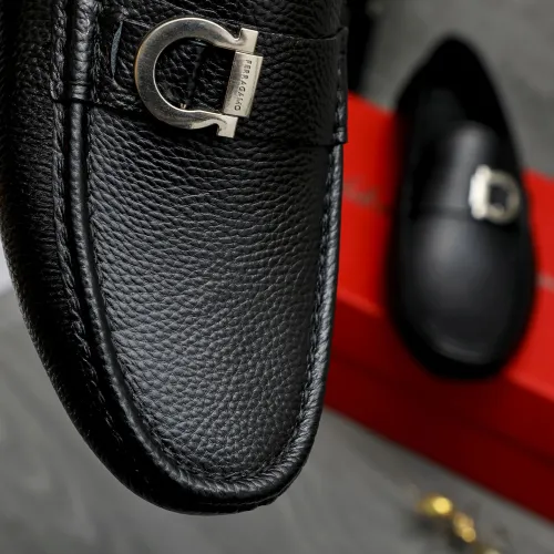 Replica Salvatore Ferragamo Leather Shoes For Men #1407791 $82.00 USD for Wholesale