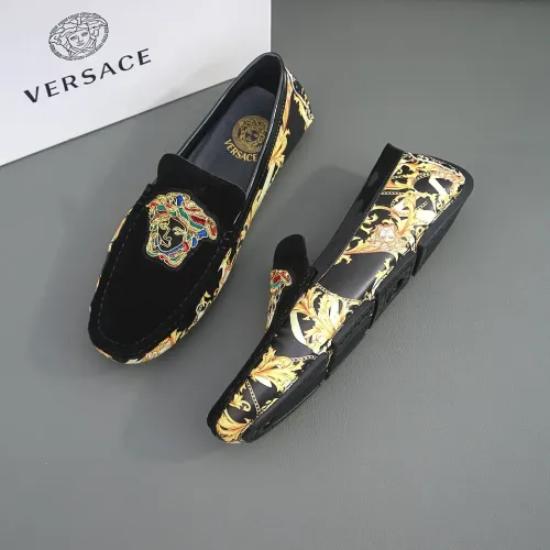 Versace Leather Shoes For Men #1408366 $72.00 USD, Wholesale Replica Versace Leather Shoes