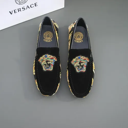Replica Versace Leather Shoes For Men #1408366 $72.00 USD for Wholesale