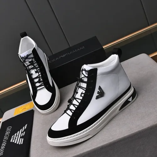 Armani High Tops Shoes For Men #1408398 $82.00 USD, Wholesale Replica Armani High Tops Shoes