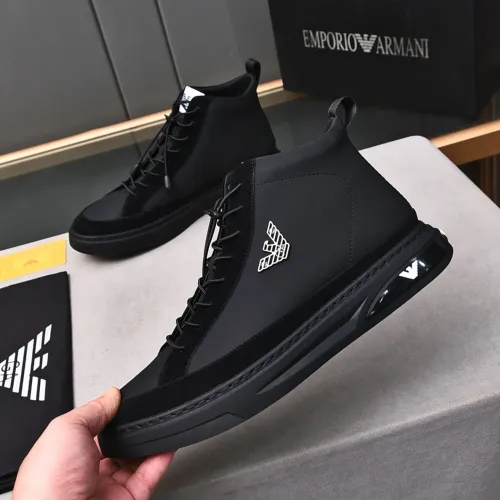 Replica Armani High Tops Shoes For Men #1408400 $82.00 USD for Wholesale