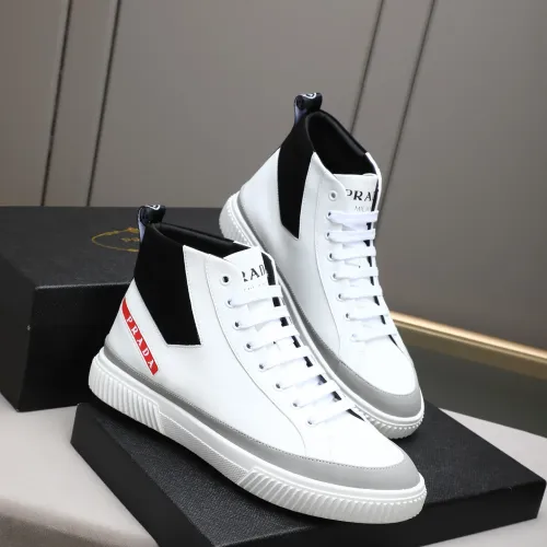 Replica Prada High Top Shoes For Men #1408401 $82.00 USD for Wholesale