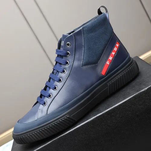 Replica Prada High Top Shoes For Men #1408403 $82.00 USD for Wholesale