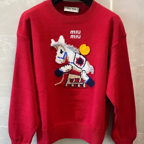 MIU MIU Sweaters Long Sleeved For Women #1408444 $102.00 USD, Wholesale Replica MIU MIU Sweaters