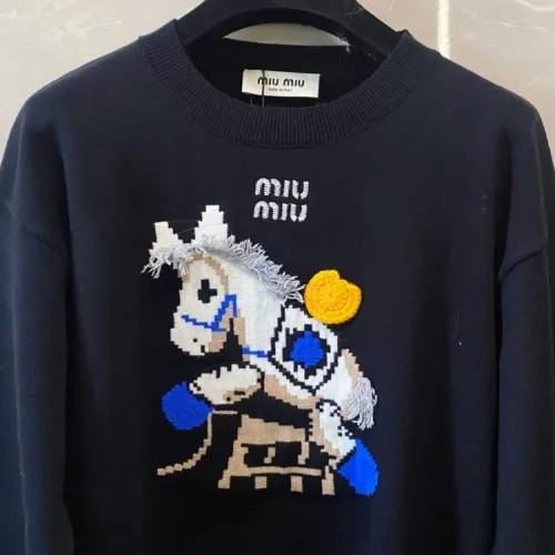 Replica MIU MIU Sweaters Long Sleeved For Women #1408446 $102.00 USD for Wholesale