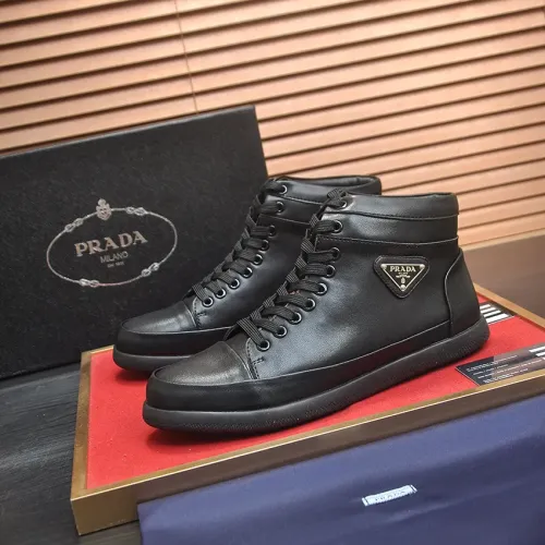 Prada High Top Shoes For Men #1408515 $92.00 USD, Wholesale Replica Prada High Top Shoes