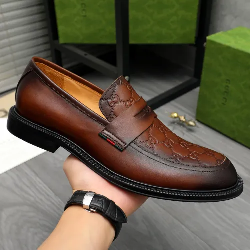 Replica Gucci Oxfords Shoes For Men #1408586 $98.00 USD for Wholesale