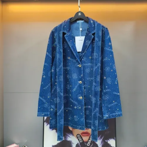 Replica Chanel Coats Long Sleeved For Women #1408592 $105.00 USD for Wholesale