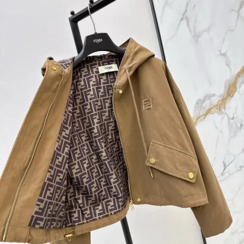 Replica Fendi Jackets Long Sleeved For Women #1408599 $85.00 USD for Wholesale