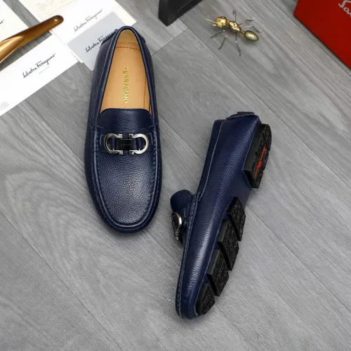 Replica Salvatore Ferragamo Leather Shoes For Men #1408681 $82.00 USD for Wholesale