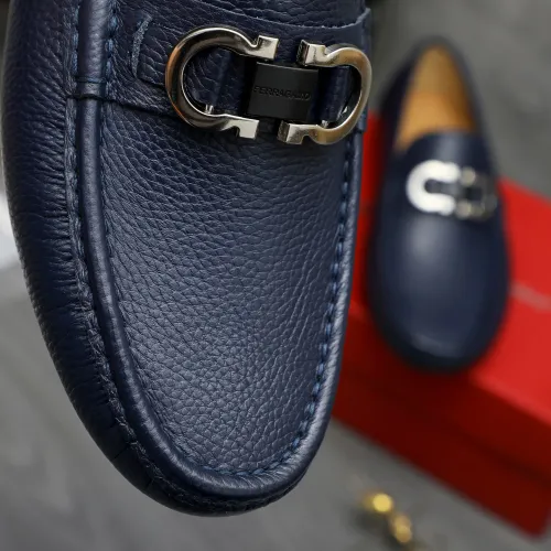 Replica Salvatore Ferragamo Leather Shoes For Men #1408681 $82.00 USD for Wholesale