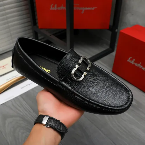Replica Salvatore Ferragamo Leather Shoes For Men #1408682 $82.00 USD for Wholesale