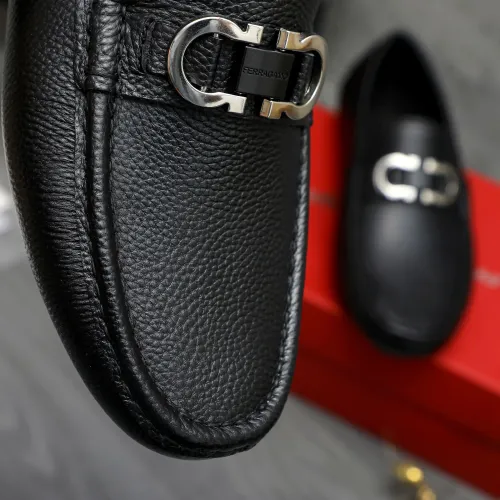 Replica Salvatore Ferragamo Leather Shoes For Men #1408682 $82.00 USD for Wholesale