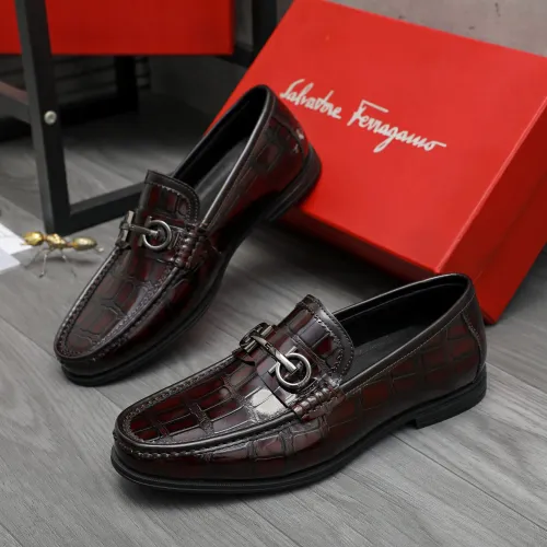 Salvatore Ferragamo Leather Shoes For Men #1408685 $85.00 USD, Wholesale Replica Salvatore Ferragamo Leather Shoes