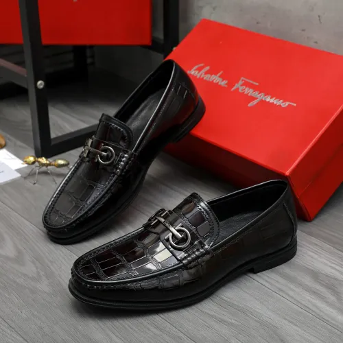 Salvatore Ferragamo Leather Shoes For Men #1408686 $85.00 USD, Wholesale Replica Salvatore Ferragamo Leather Shoes