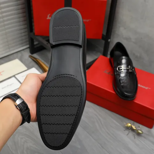 Replica Salvatore Ferragamo Leather Shoes For Men #1408686 $85.00 USD for Wholesale