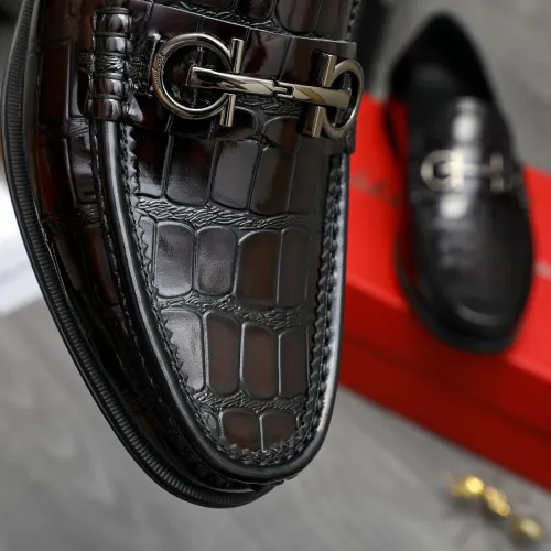 Replica Salvatore Ferragamo Leather Shoes For Men #1408686 $85.00 USD for Wholesale