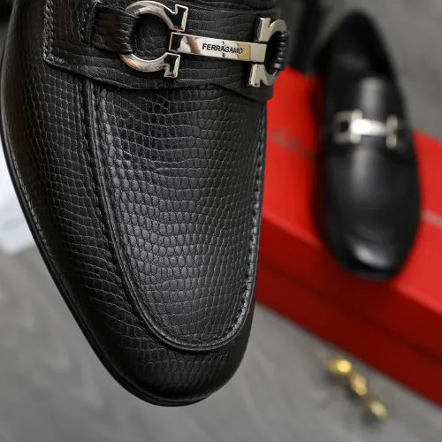 Replica Salvatore Ferragamo Leather Shoes For Men #1408688 $85.00 USD for Wholesale