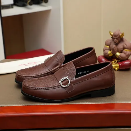 Salvatore Ferragamo Leather Shoes For Men #1408689 $88.00 USD, Wholesale Replica Salvatore Ferragamo Leather Shoes