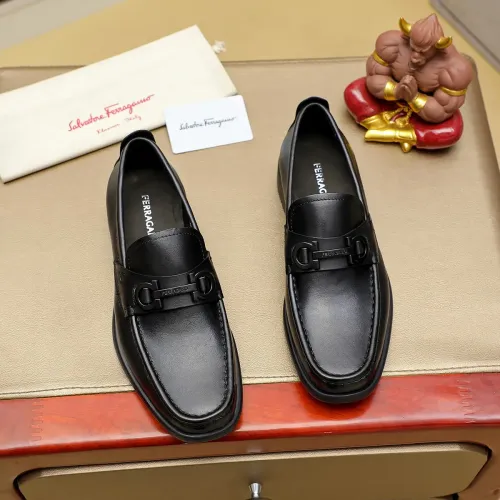 Salvatore Ferragamo Leather Shoes For Men #1408693 $85.00 USD, Wholesale Replica Salvatore Ferragamo Leather Shoes