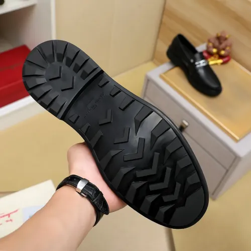 Replica Salvatore Ferragamo Leather Shoes For Men #1408695 $88.00 USD for Wholesale