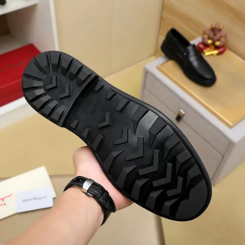 Replica Salvatore Ferragamo Leather Shoes For Men #1408696 $88.00 USD for Wholesale