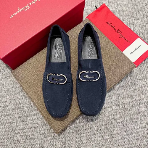 Replica Salvatore Ferragamo Leather Shoes For Men #1408697 $80.00 USD for Wholesale