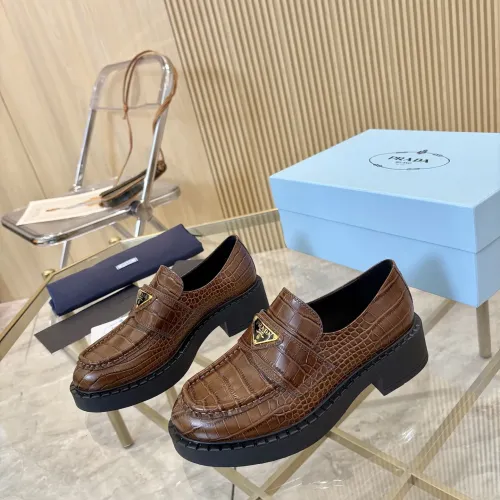 Prada Leather Shoes For Men #1408700 $105.00 USD, Wholesale Replica Prada Leather Shoes