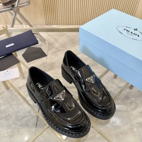 Replica Prada Leather Shoes For Men #1408704 $105.00 USD for Wholesale