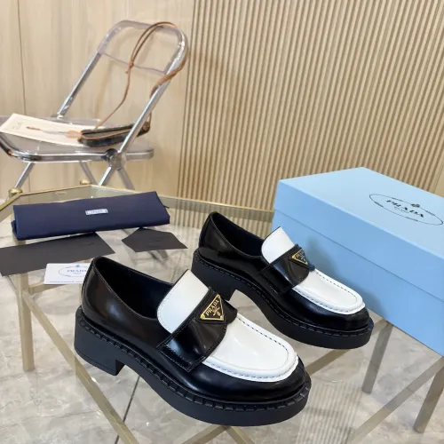 Replica Prada Leather Shoes For Men #1408706 $105.00 USD for Wholesale