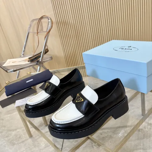 Prada Leather Shoes For Women #1408707 $100.00 USD, Wholesale Replica Prada Leather Shoes