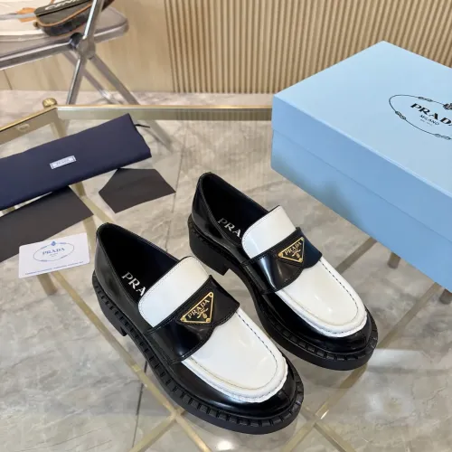 Replica Prada Leather Shoes For Women #1408707 $100.00 USD for Wholesale