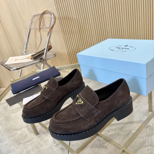 Prada Leather Shoes For Women #1408709 $100.00 USD, Wholesale Replica Prada Leather Shoes