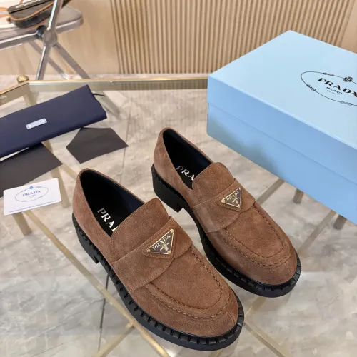 Replica Prada Leather Shoes For Men #1408710 $105.00 USD for Wholesale