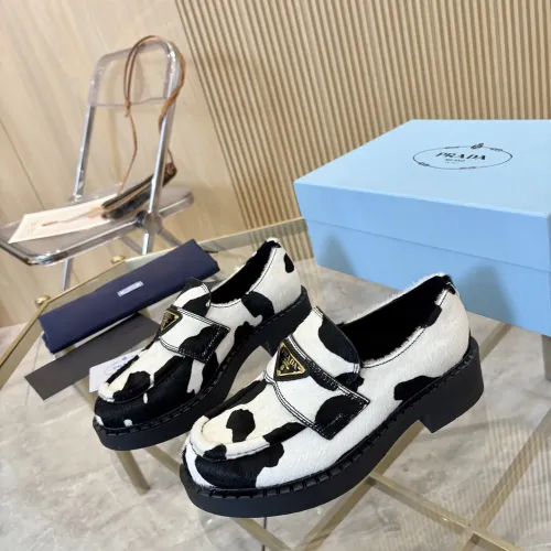 Prada Leather Shoes For Women #1408715 $100.00 USD, Wholesale Replica Prada Leather Shoes
