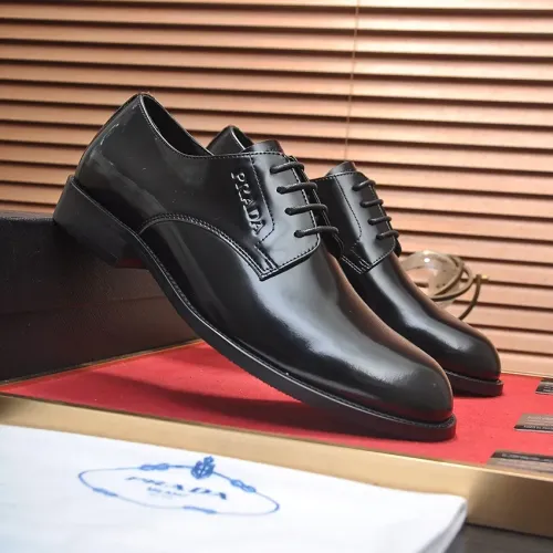 Replica Prada Leather Shoes For Men #1408719 $98.00 USD for Wholesale