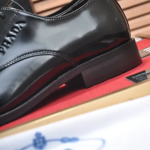 Replica Prada Leather Shoes For Men #1408719 $98.00 USD for Wholesale