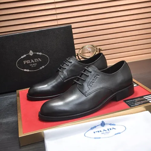 Prada Leather Shoes For Men #1408720 $98.00 USD, Wholesale Replica Prada Leather Shoes