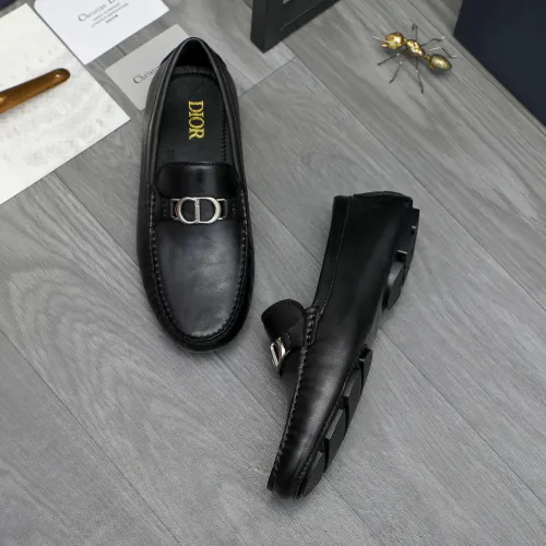 Replica Christian Dior Leather Shoes For Men #1408725 $82.00 USD for Wholesale