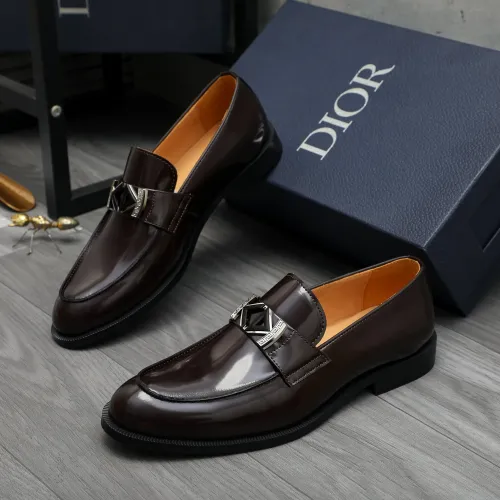 Replica Christian Dior Leather Shoes For Men #1408731 $92.00 USD for Wholesale