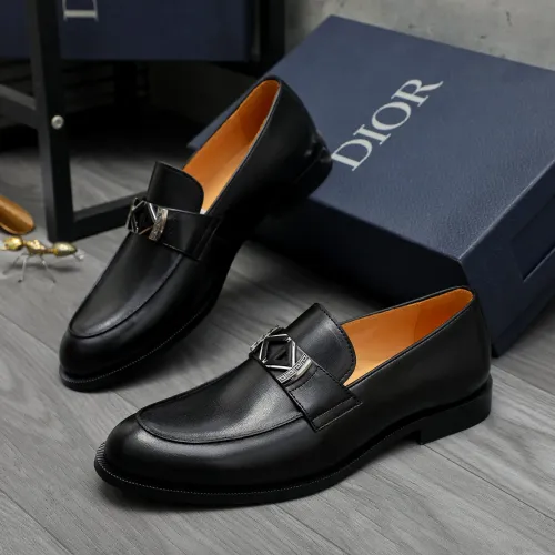 Replica Christian Dior Leather Shoes For Men #1408734 $92.00 USD for Wholesale